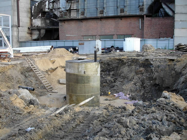 Фотографии строительства канализационной насосной станции (КНС) ПГУ